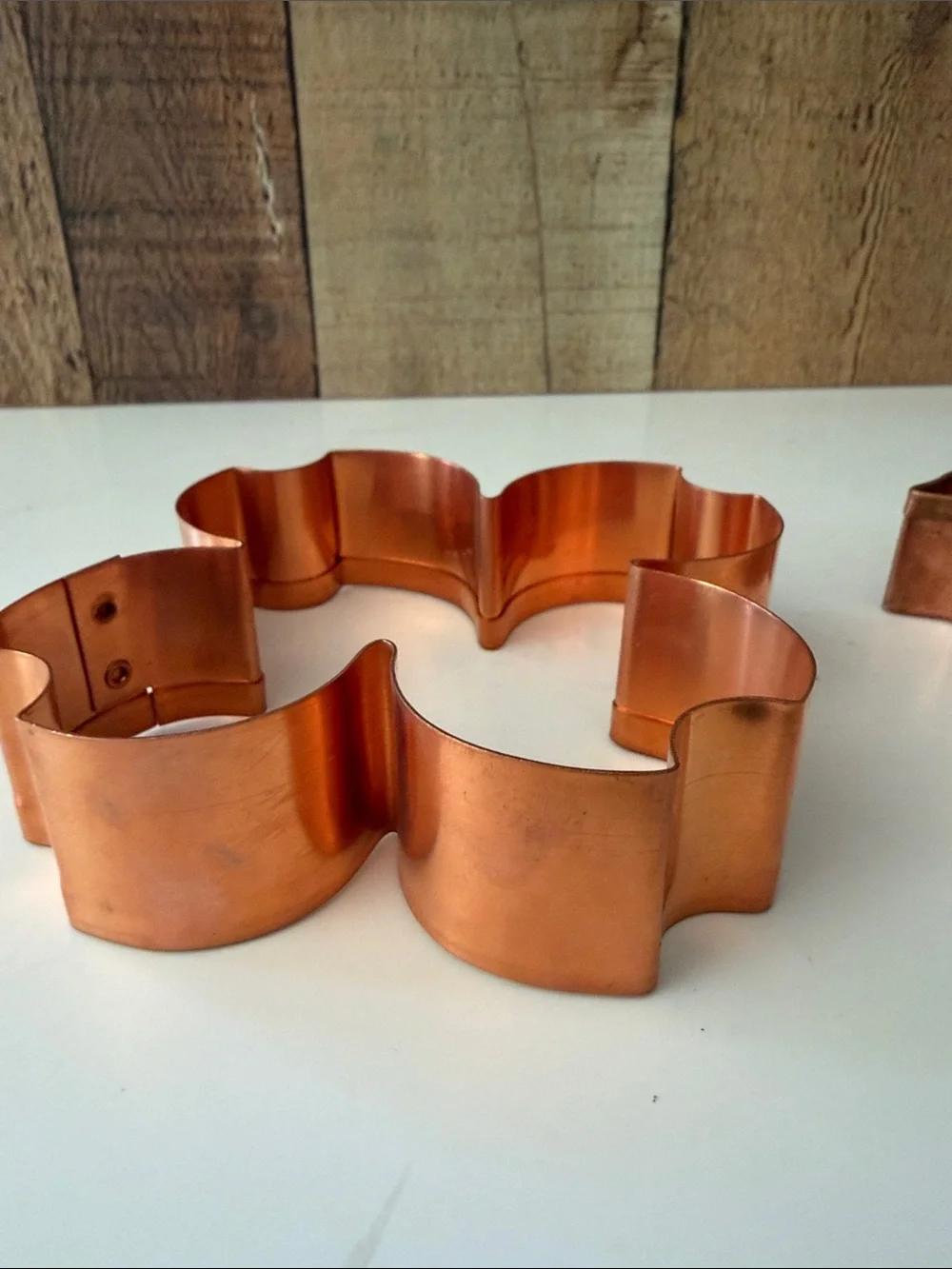 100% Copper Large Heavy Gauge Cookie Cutter Set of 7 Assorted Shapes
